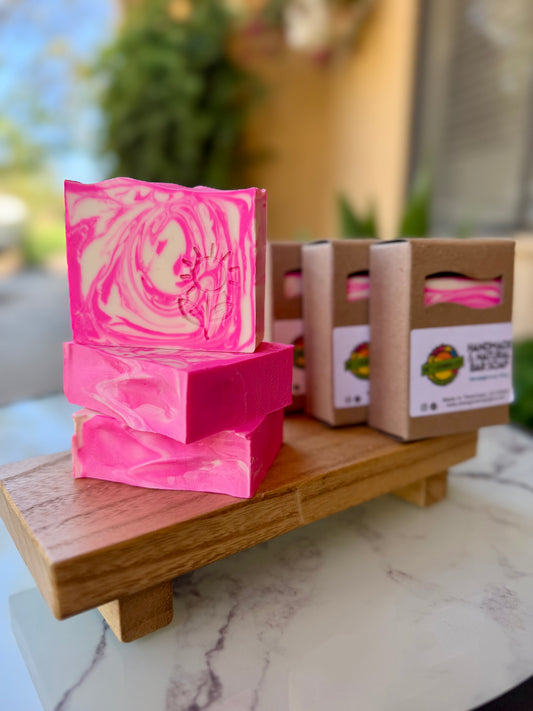 TICKLED PINK | cold-process shea butter soap