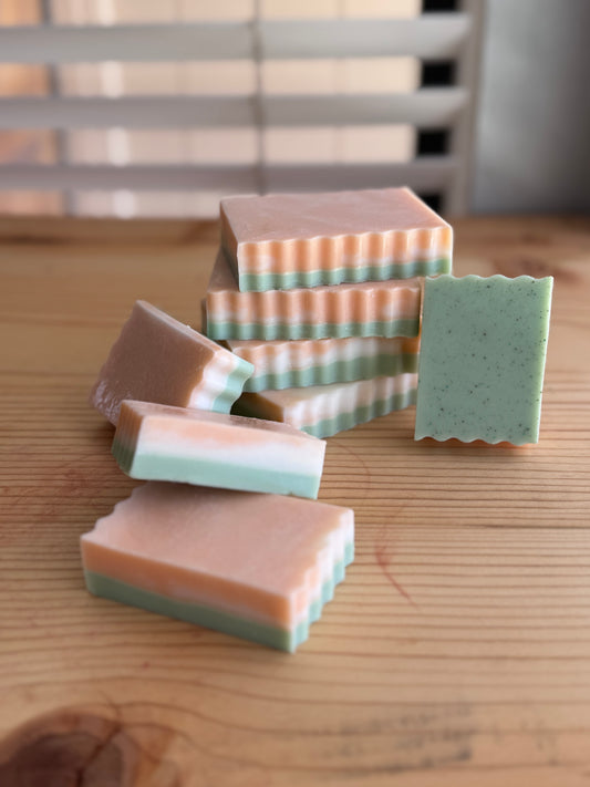 LEMONGRASS + CREAM | lemongrass, orange, vanilla goat’s milk soap